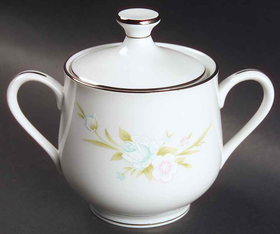 Chapel Rose Sugar Bowl & Lid by Sango-1