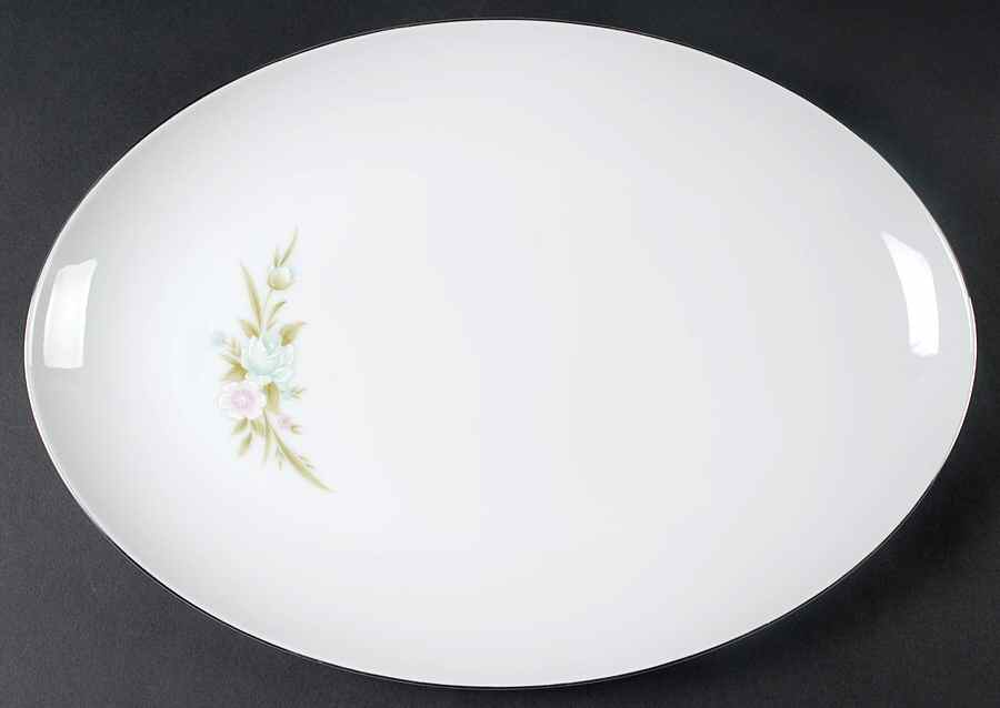 Chapel Rose 16" Oval Serving Platter by Sango-1