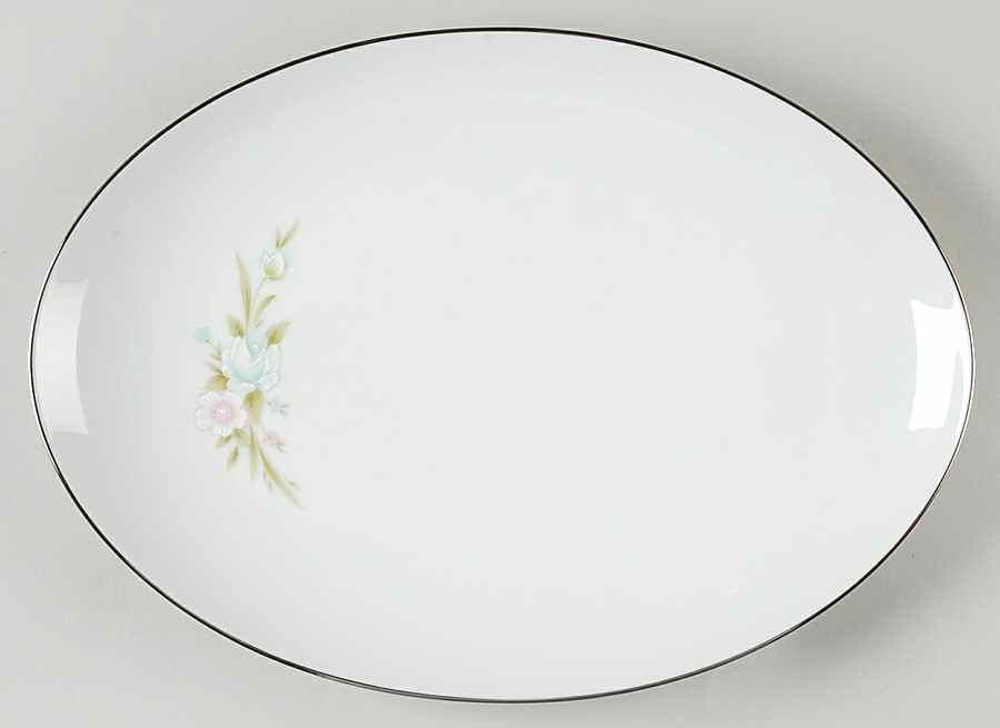 Chapel Rose 12" Oval Serving Platter by Sango-1