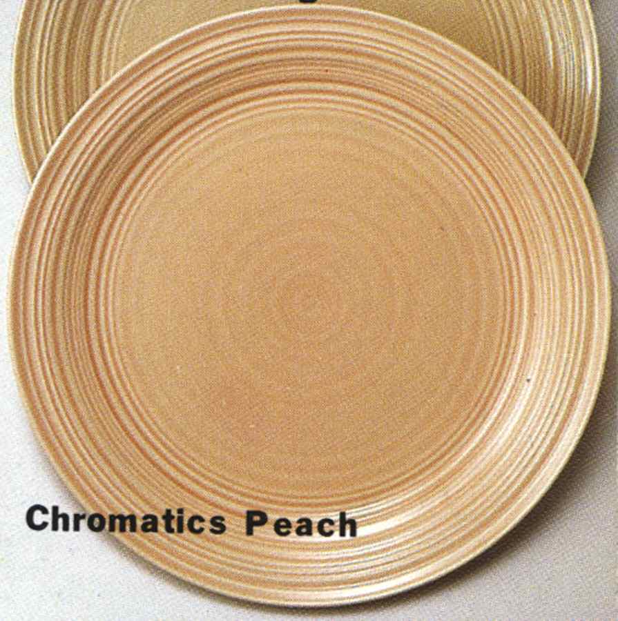 Chromatics Peach Dinner Plate by Sango-1