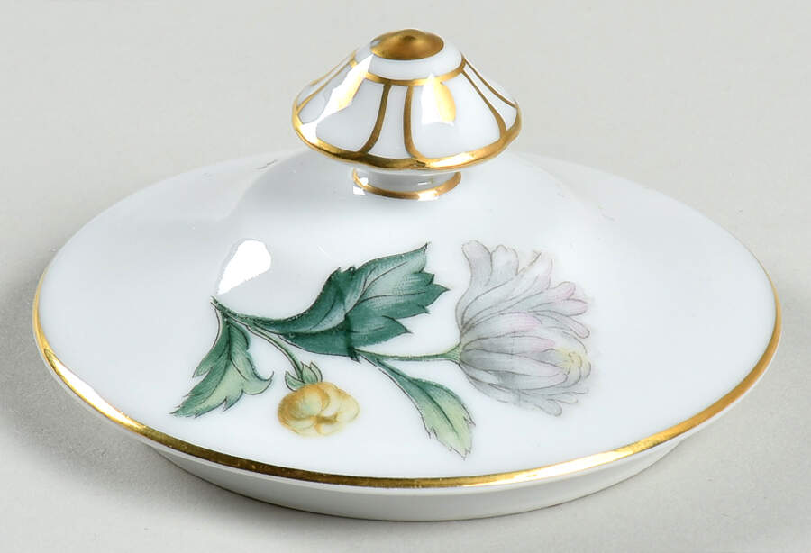 Chrysanthemum (Rim) Lid for Sugar Bowl by Sango-1