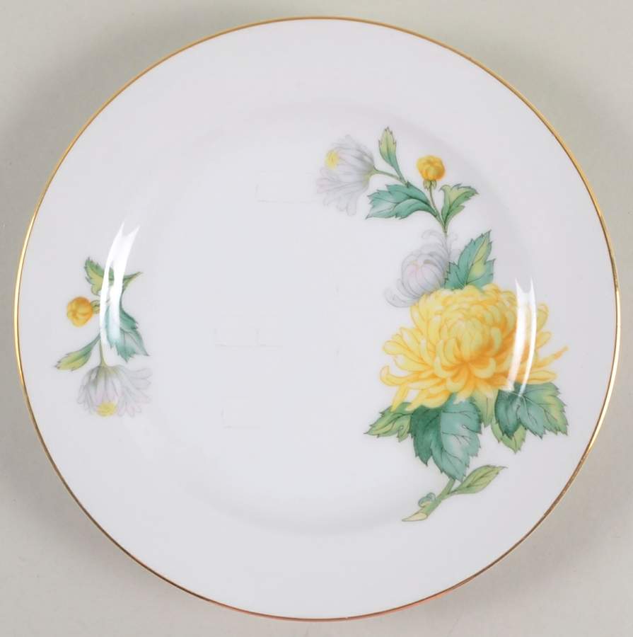 Chrysanthemum (Rim) Salad Plate by Sango-1