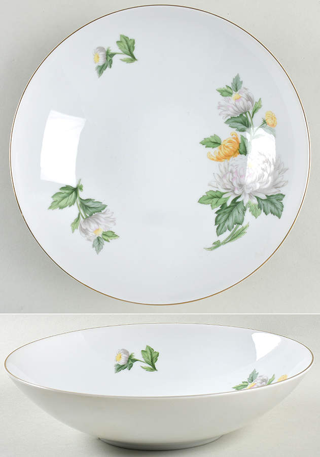 Chrysanthemum (Coupe) 9" Round Vegetable Bowl by Sango-1