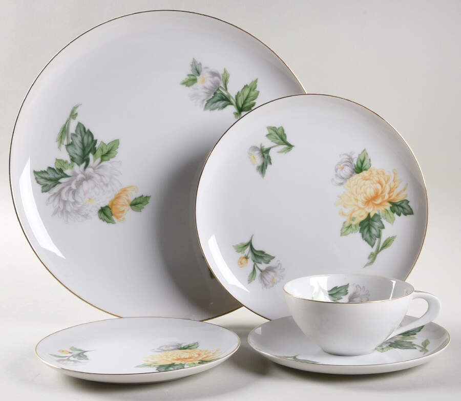 Chrysanthemum (Coupe) 5 Piece Place Setting by Sango-1