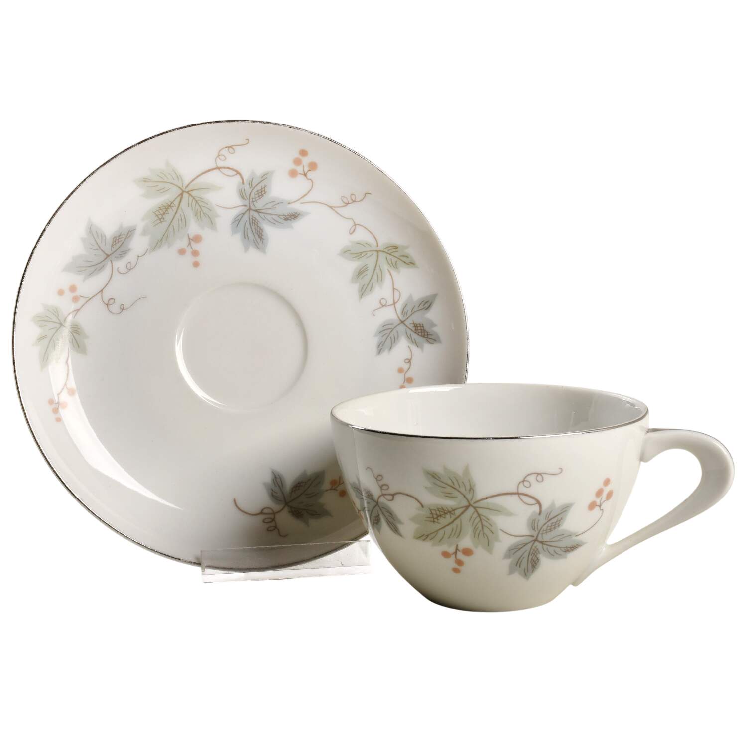 Claire Flat Cup & Saucer Set by Sango-1