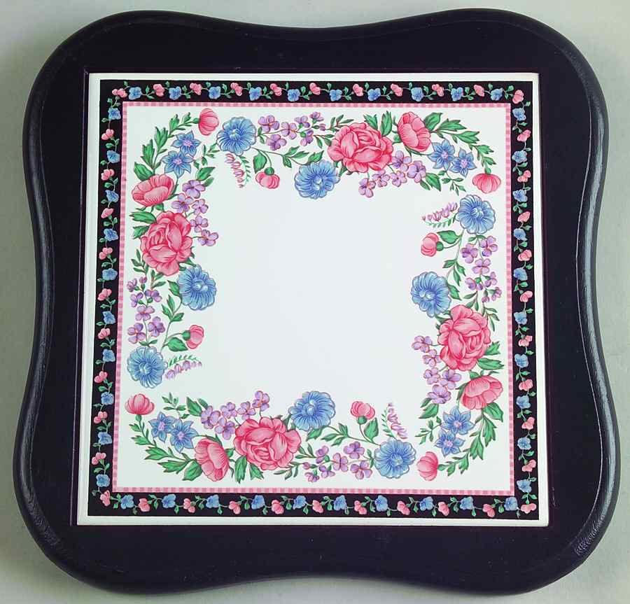 Claremore Wood Frame Trivet by Sango-1