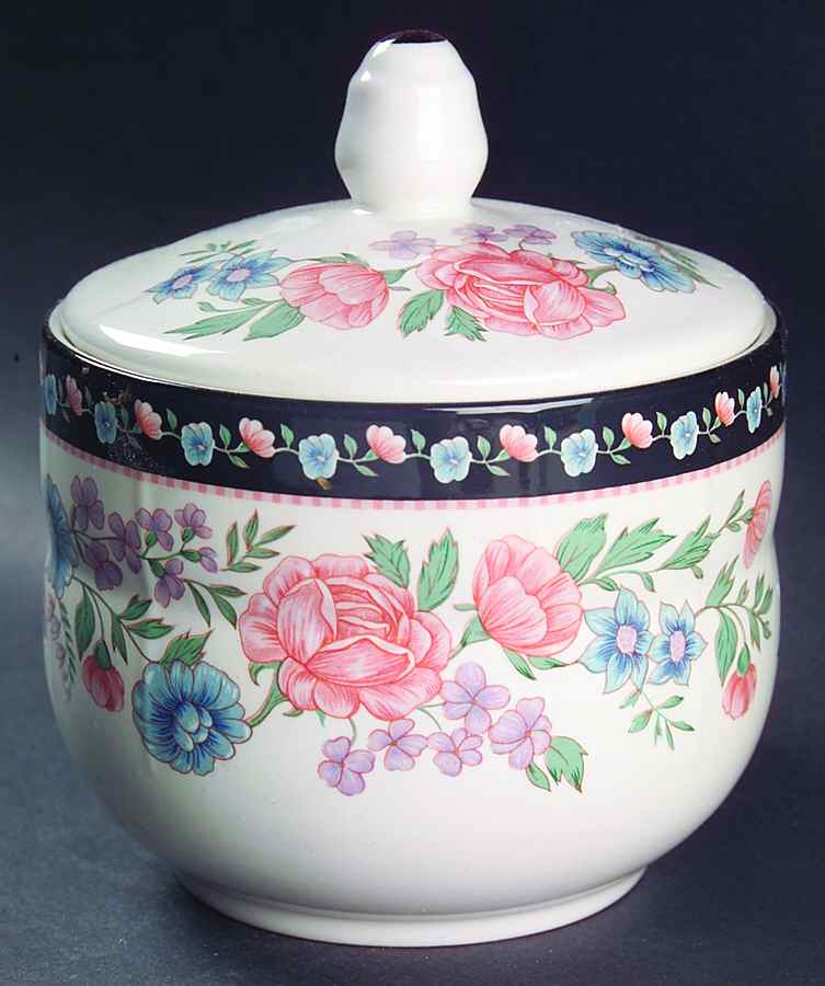 Claremore Sugar Bowl & Lid by Sango-1