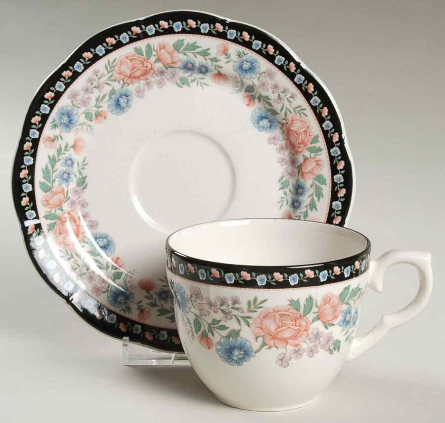 Claremore Flat Cup & Saucer Set by Sango-1