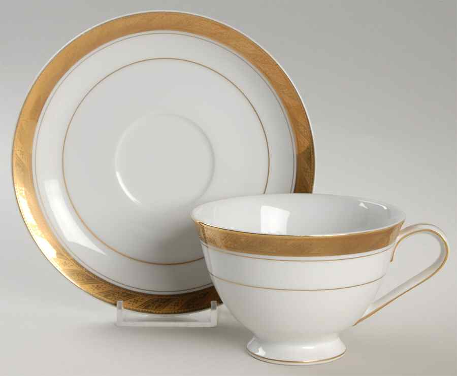 Cleopatra Footed Cup & Saucer Set by Sango-1