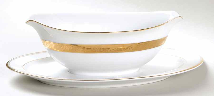 Cleopatra Gravy Boat with Attached Underplate by Sango-1