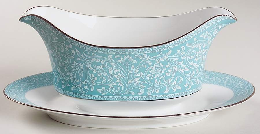 Cordon Bleu Gravy Boat with Attached Underplate by Sango-1