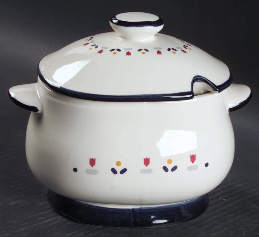 Country Borders Gravy Boat & Lid by Sango-1
