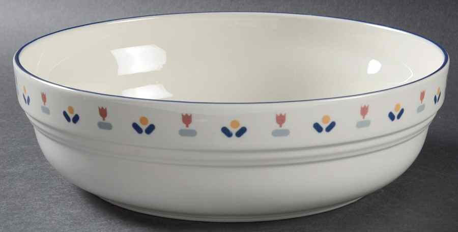 Country Borders 9" Round Vegetable Bowl by Sango-1