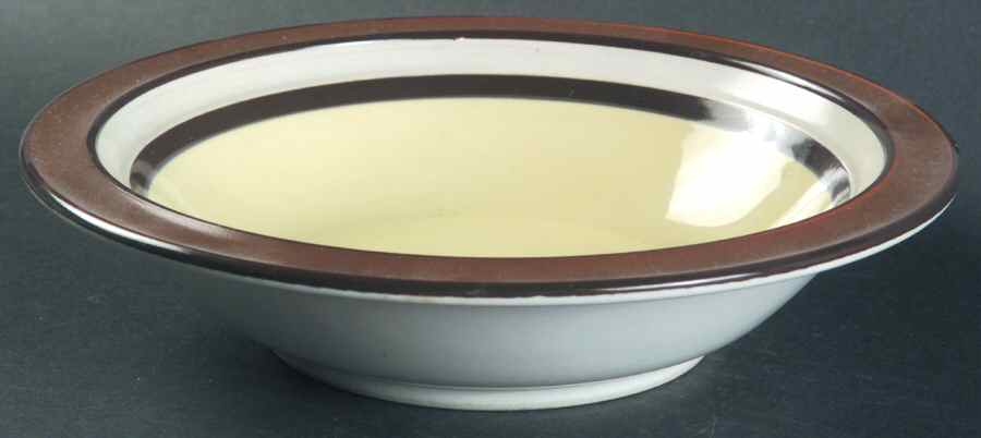 Cocoa Brown Rim Soup Bowl by Sango-1