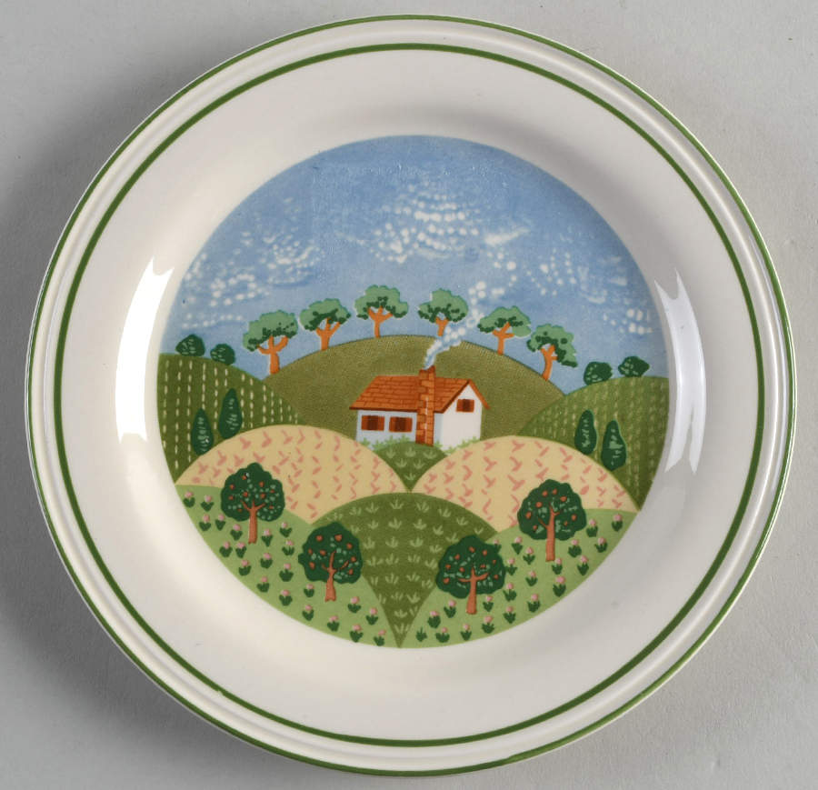 Country Cottage Salad Plate by Sango-1