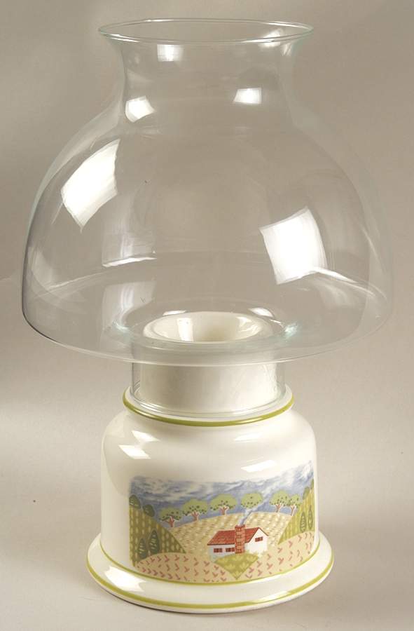 Country Cottage Hurricane Lamp & Globe by Sango-1