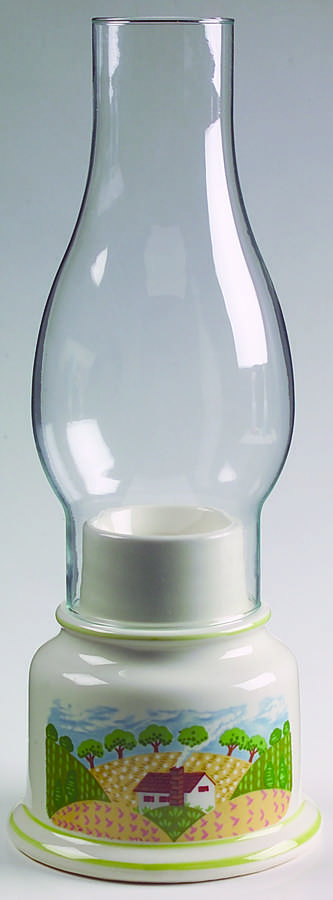 Country Cottage Hurricane Lamp & Globe by Sango-1