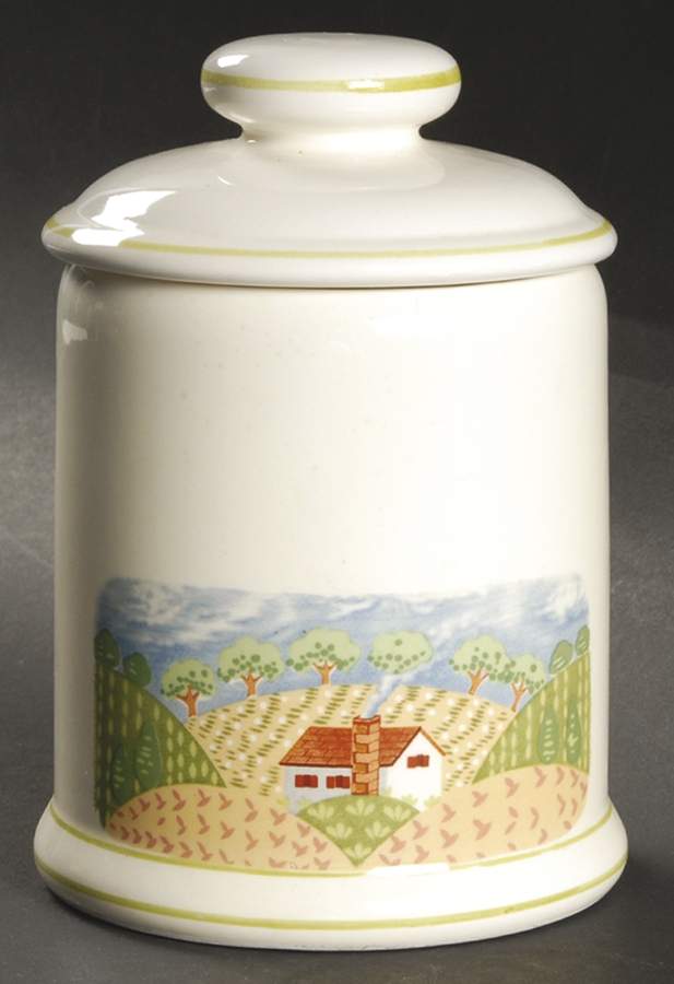 Country Cottage Medium Canister & Lid by Sango-1