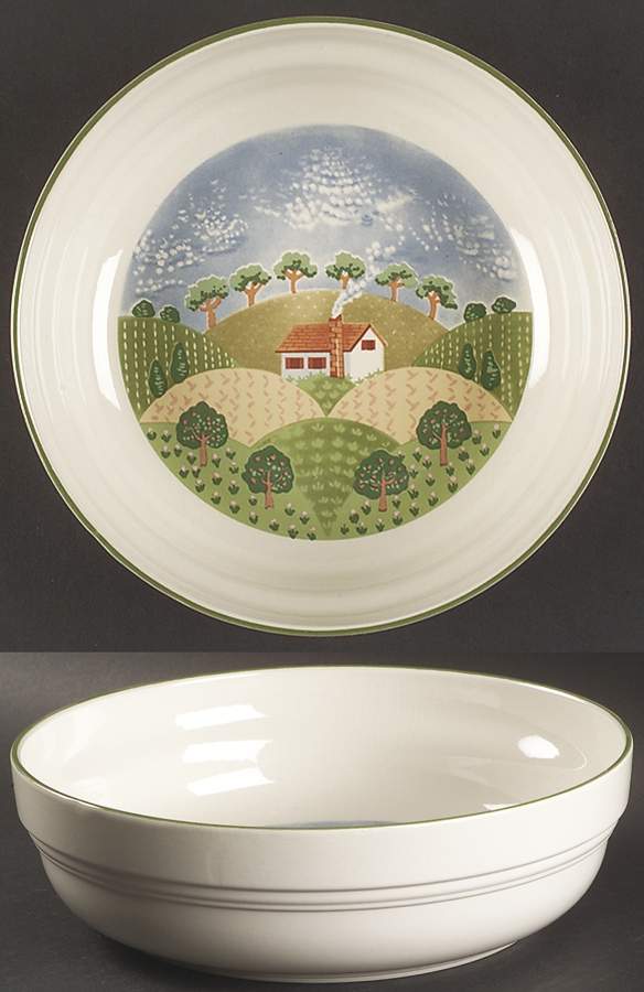 Country Cottage 9" Round Vegetable Bowl by Sango-1