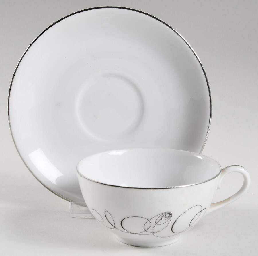 Contemporary Flat Cup & Saucer Set by Sango-1