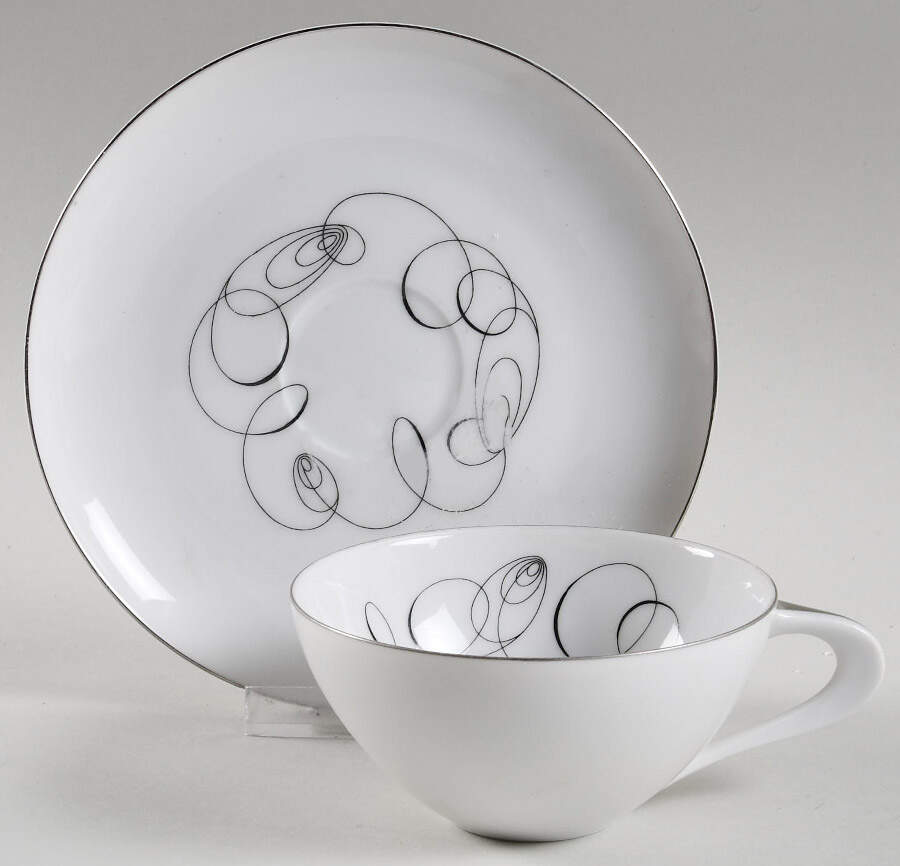Contemporary Flat Cup & Saucer Set by Sango-1