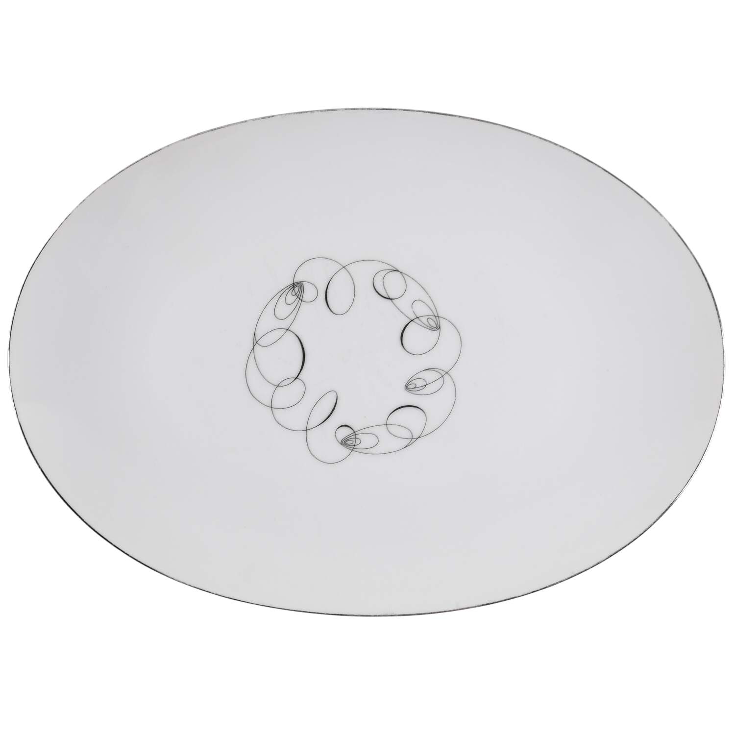 Contemporary 12" Oval Serving Platter by Sango-1