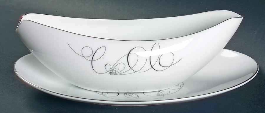 Contemporary Gravy Boat & Underplate/Relish by Sango-1