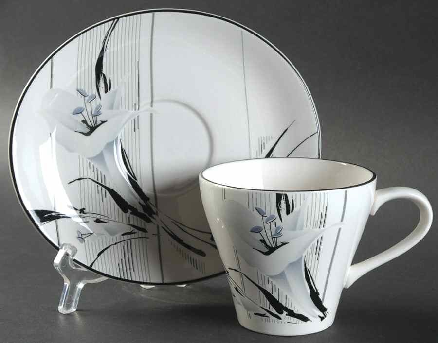 Continental Flat Cup & Saucer Set by Sango-1
