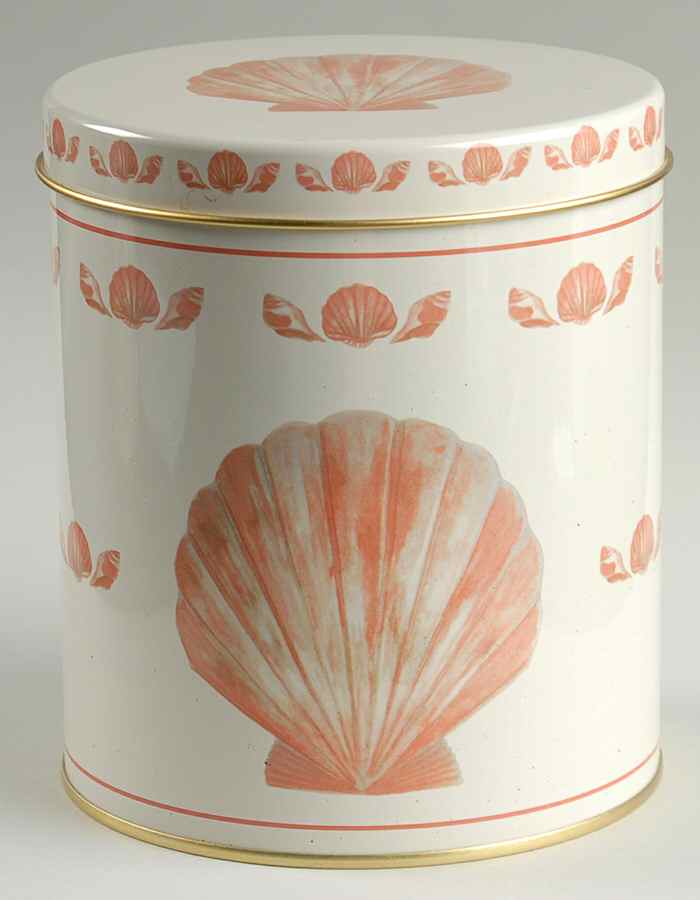 Coquille (Korea, Taiwan) Medium Metal Canister & Lid by Sango-1
