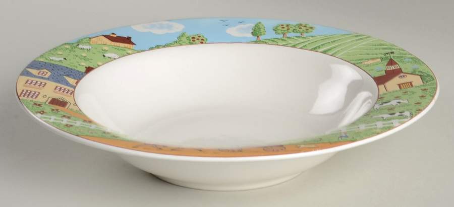 Country Road Rim Soup Bowl by Sango-1