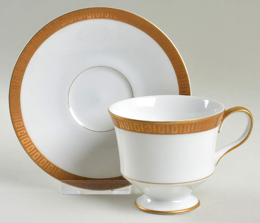 Corsican Footed Cup & Saucer Set by Sango-1