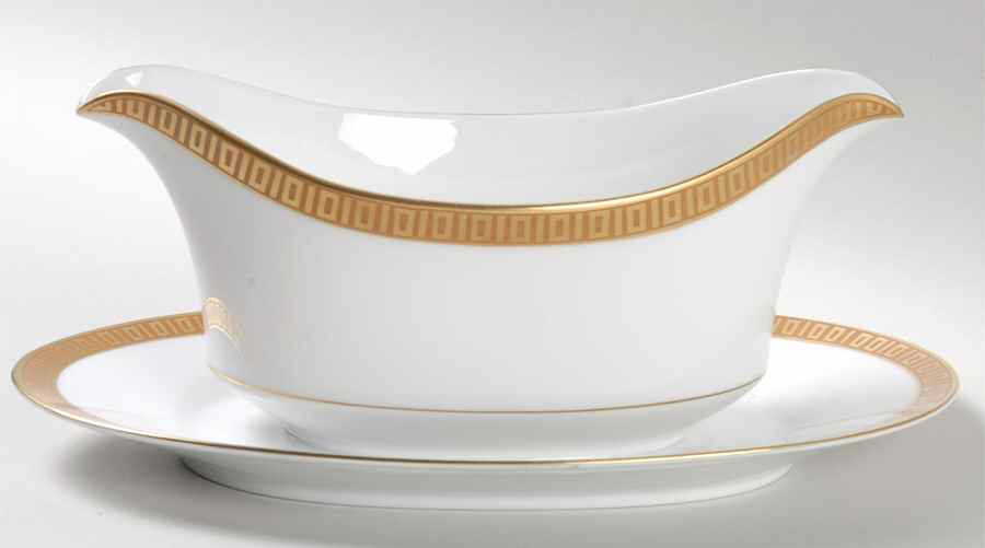 Corsican Gravy Boat with Attached Underplate by Sango-1