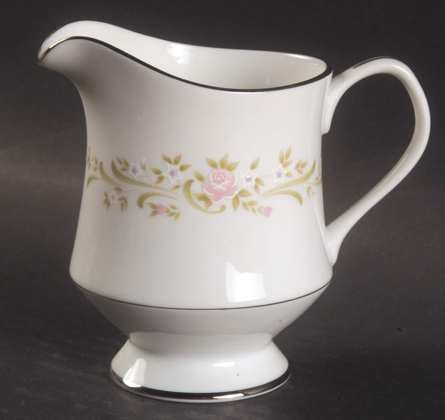 Cotillion Pink Green Floral Creamer by Sango-1