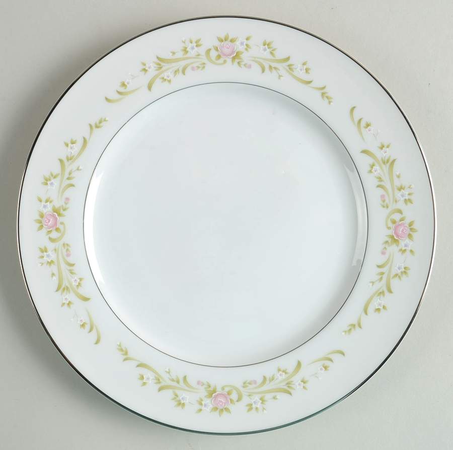 Cotillion Pink Green Floral Salad Plate by Sango-1