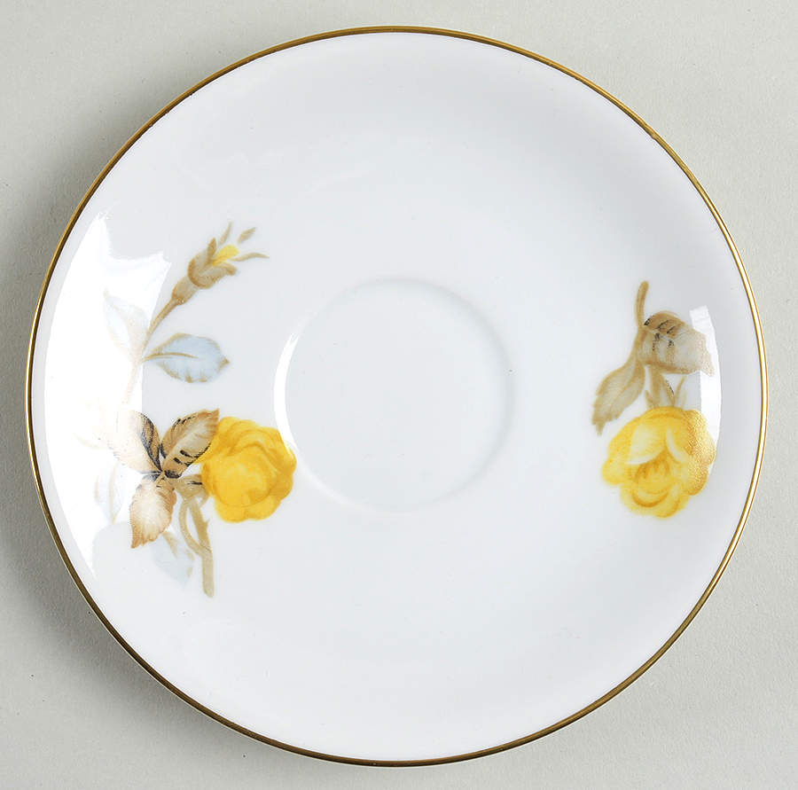 Cotillion Yellow Rose (Coupe) Saucer by Sango-1