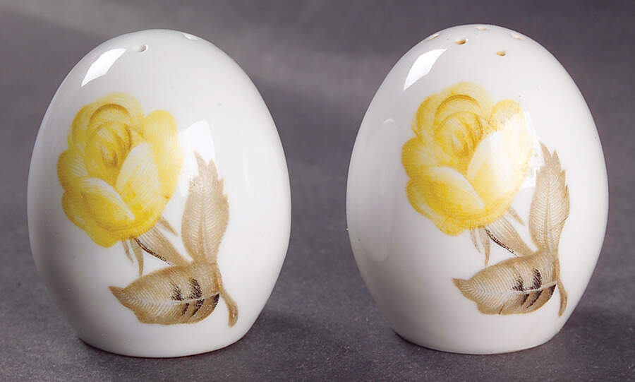 Cotillion Yellow Rose (Coupe) Salt & Pepper Set by Sango-1