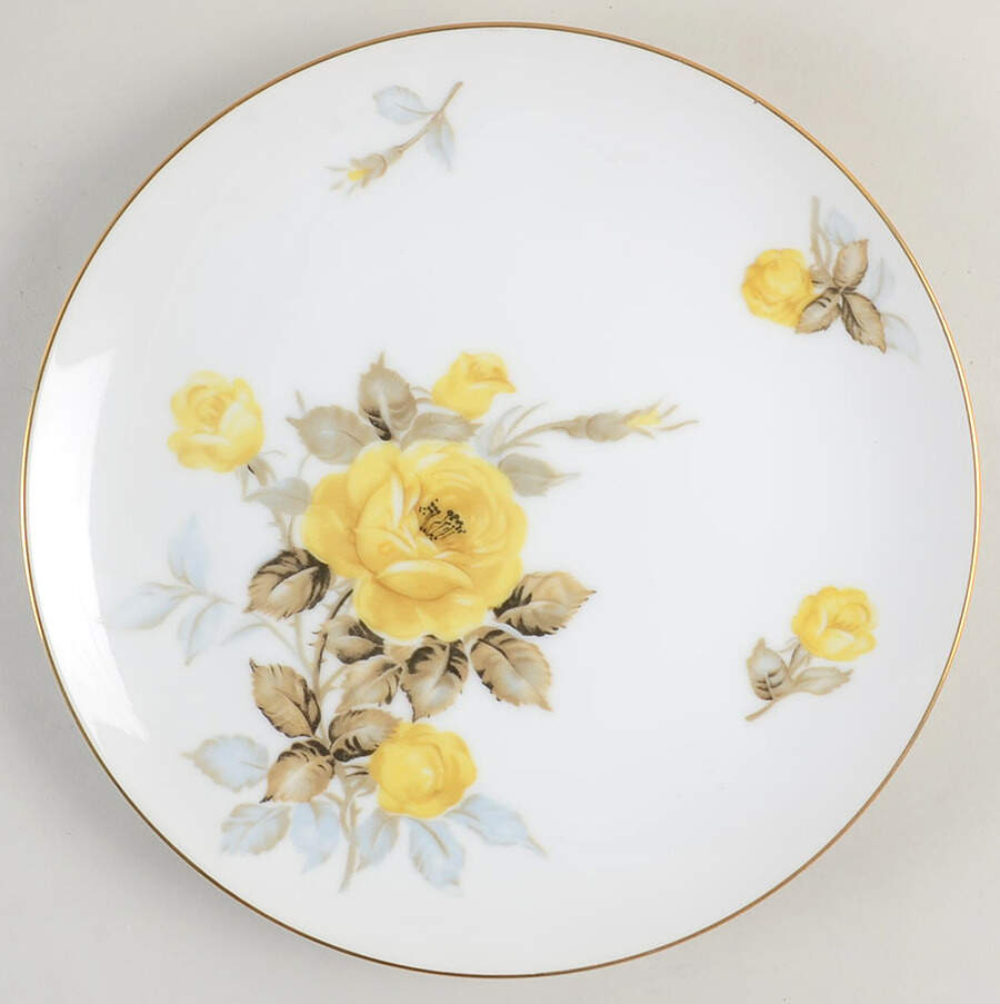 Cotillion Yellow Rose (Coupe) Dinner Plate by Sango-1