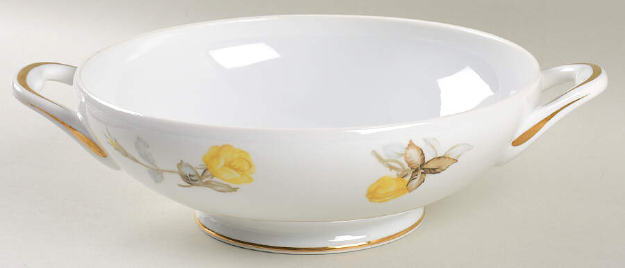 Cotillion Yellow Rose (Coupe) Round Vegetable No Lid by Sango-1