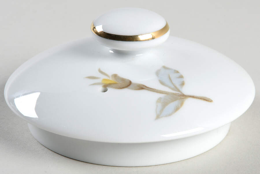 Cotillion Yellow Rose (Coupe) Lid for Teapot by Sango-1