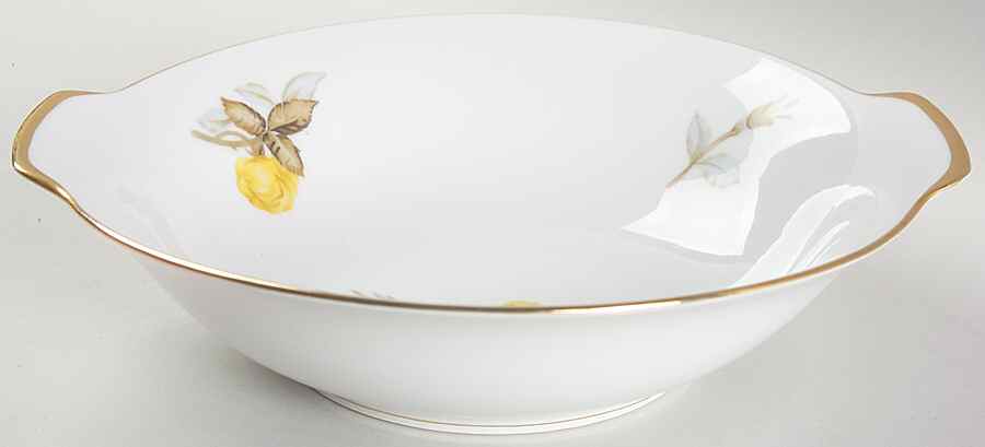 Cotillion Yellow Rose (Coupe) 9" Round Vegetable Bowl by Sango-1