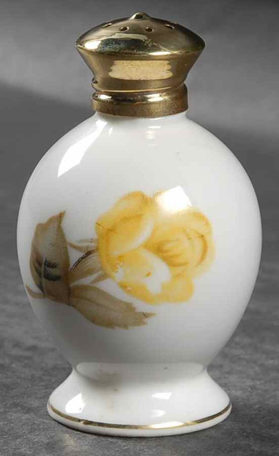 Cotillion Yellow Rose (Coupe) Salt Shaker & Lid by Sango-1
