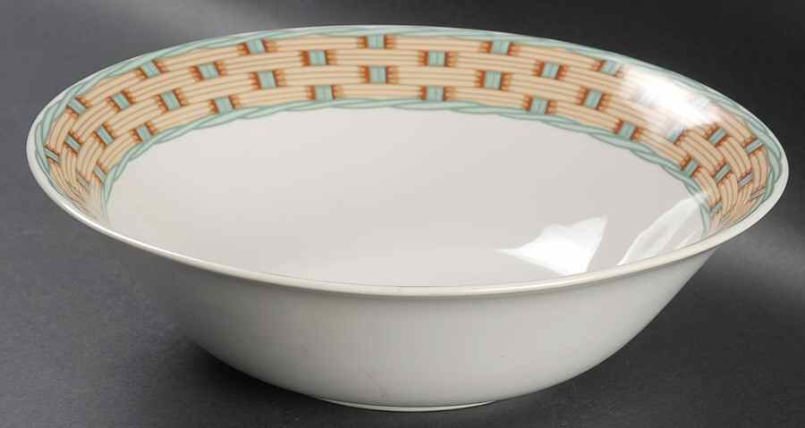 Country Wicker 9" Round Vegetable Bowl by Sango-1