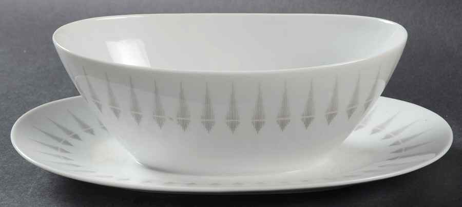 Crest Gravy Boat with Attached Underplate by Sango-1