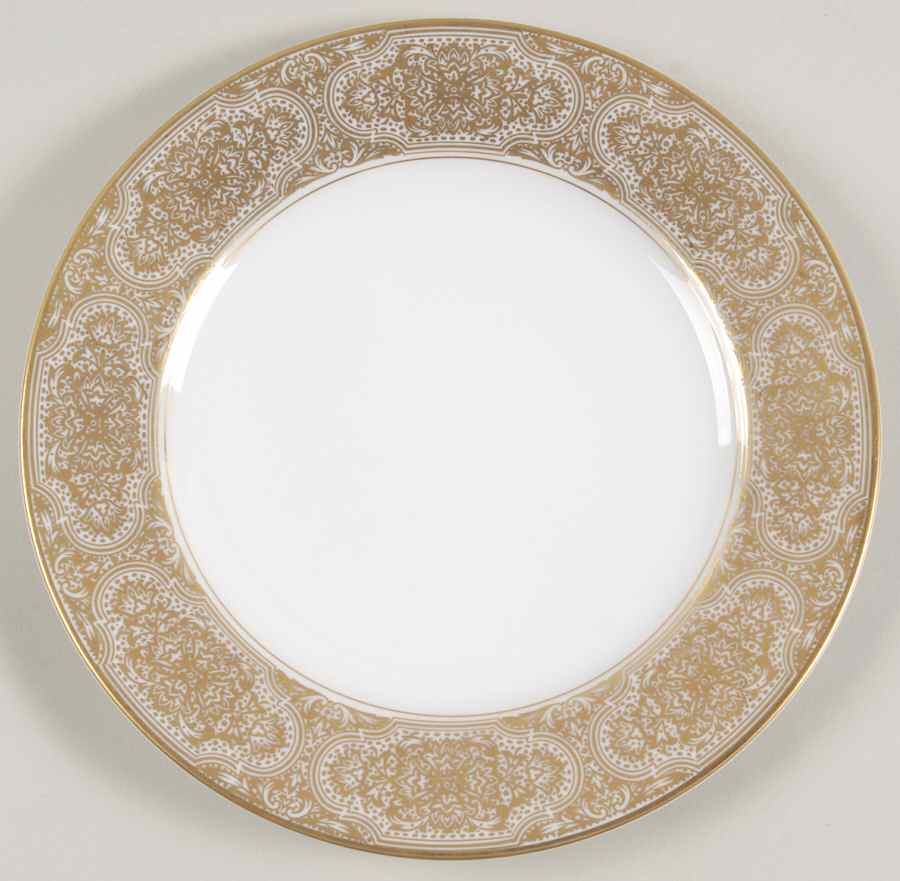 Damask (Gold Trim) Bread & Butter Plate by Sango-1