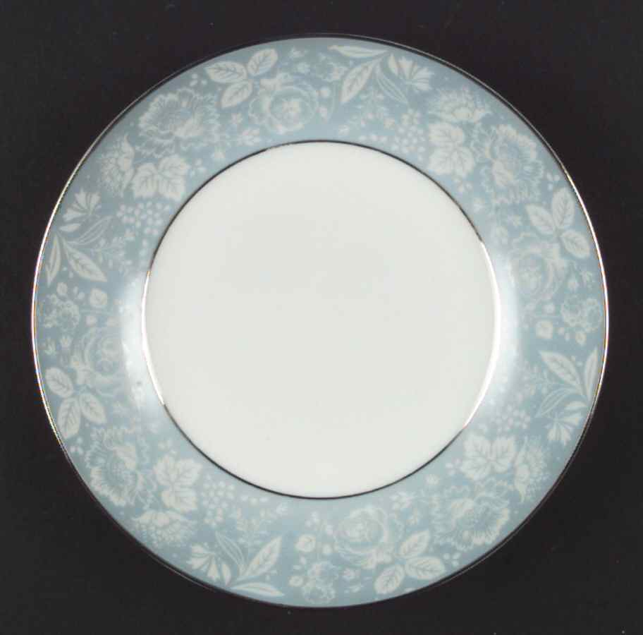 Damask Blue (Platinum Trim) Coupe Soup Bowl by Sango-1