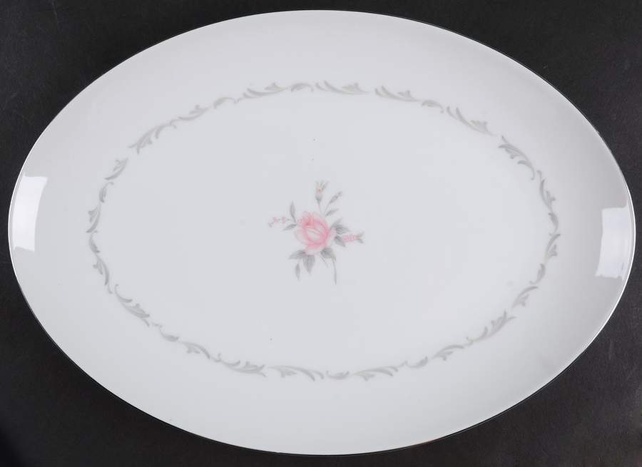 Darby 14" Oval Serving Platter by Sango-1