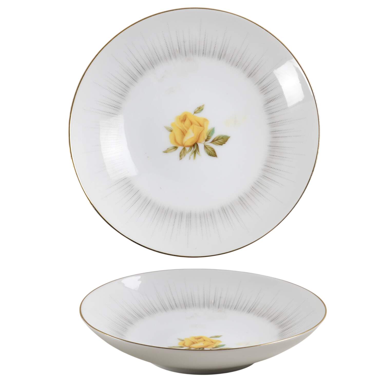 Dawn (Gold Trim) Fruit/Dessert (Sauce) Bowl by Sango-1