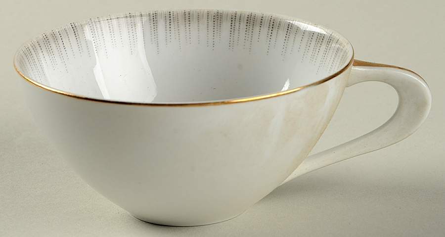 Dawn (Gold Trim) Flat Cup by Sango-1