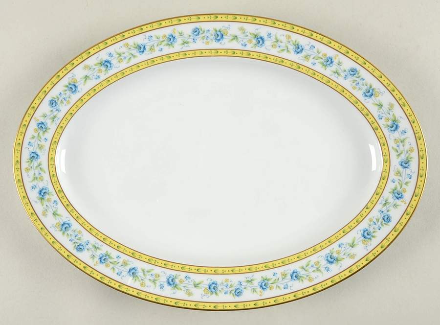 Deauville 14" Oval Serving Platter by Sango-1