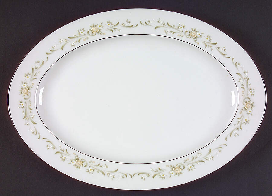 Debutante 12" Oval Serving Platter by Sango-1